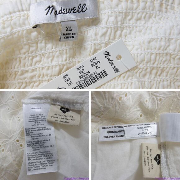 NEW Madewell Eyelet Lucie Tie-Strap Tiered Midi Dress, XL - Picture 13 of 16